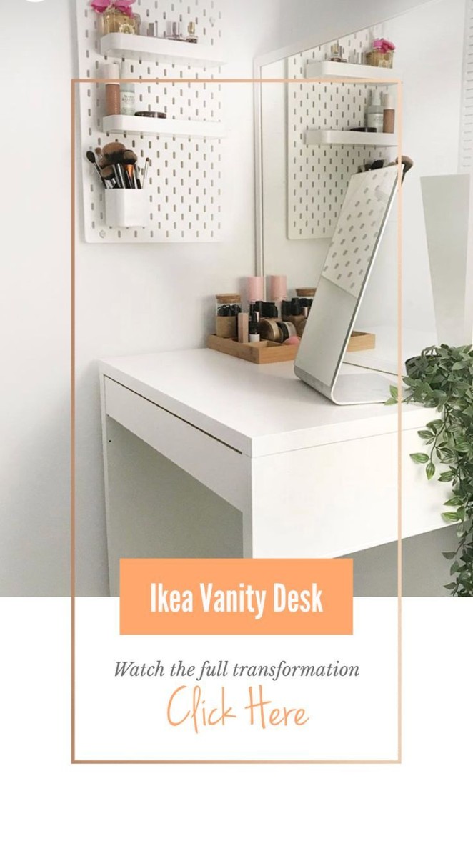Ikea Makeup Vanity Desk DIY